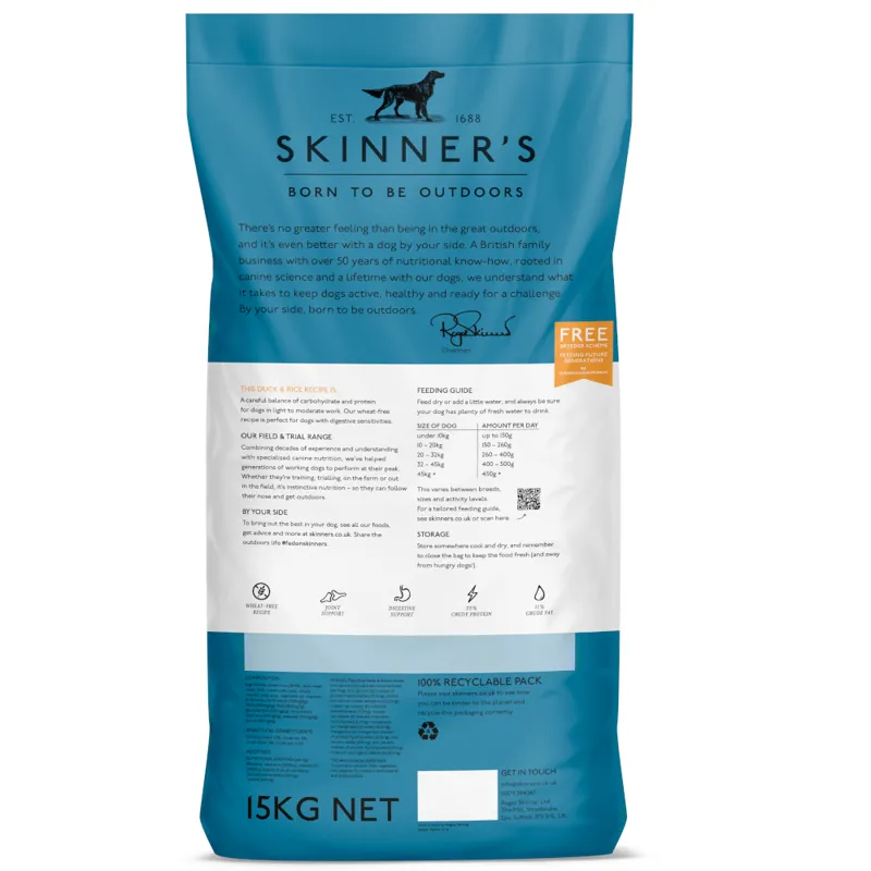 Skinners Field and Trial Duck and Rice 15kg-1